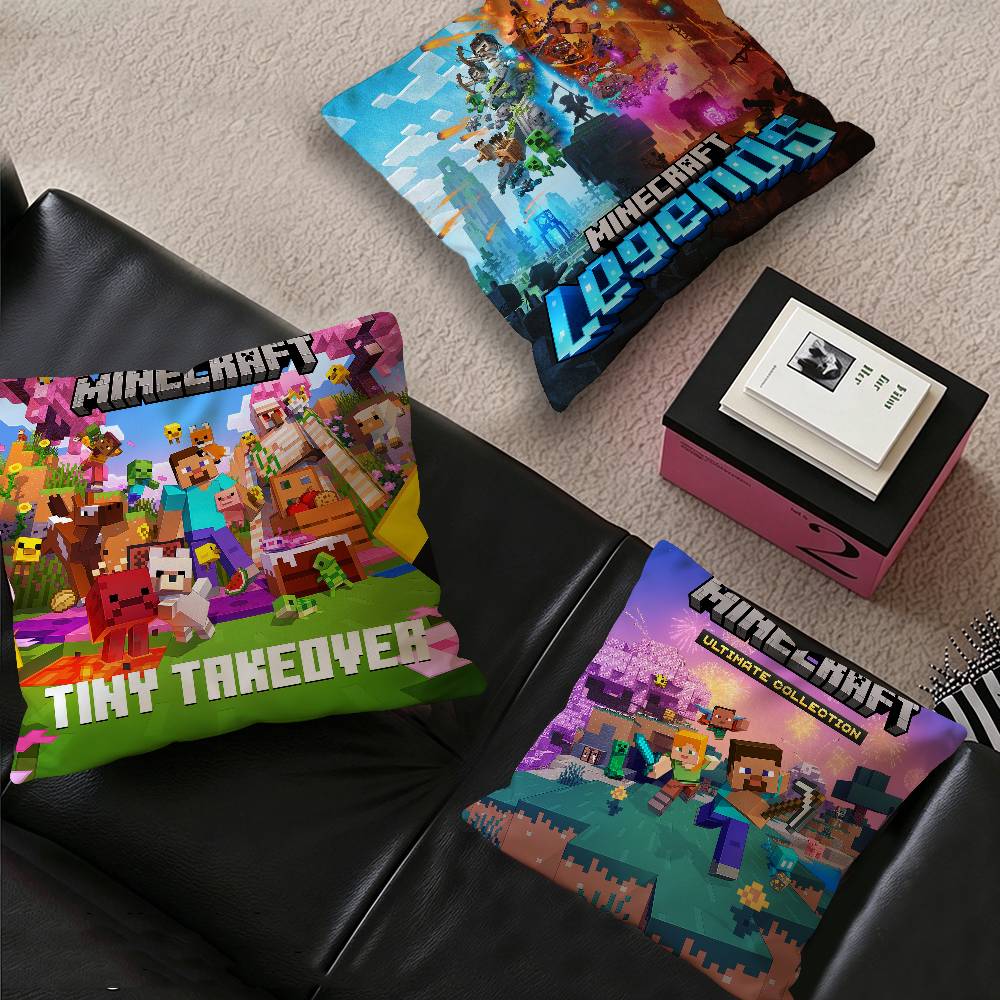 Party Games Minecraft - レトロゲーム M-Minecraft パーソナライズされた枕ダストカバー寝室子供パーティー装飾枕カバー誕生日子供ギフト