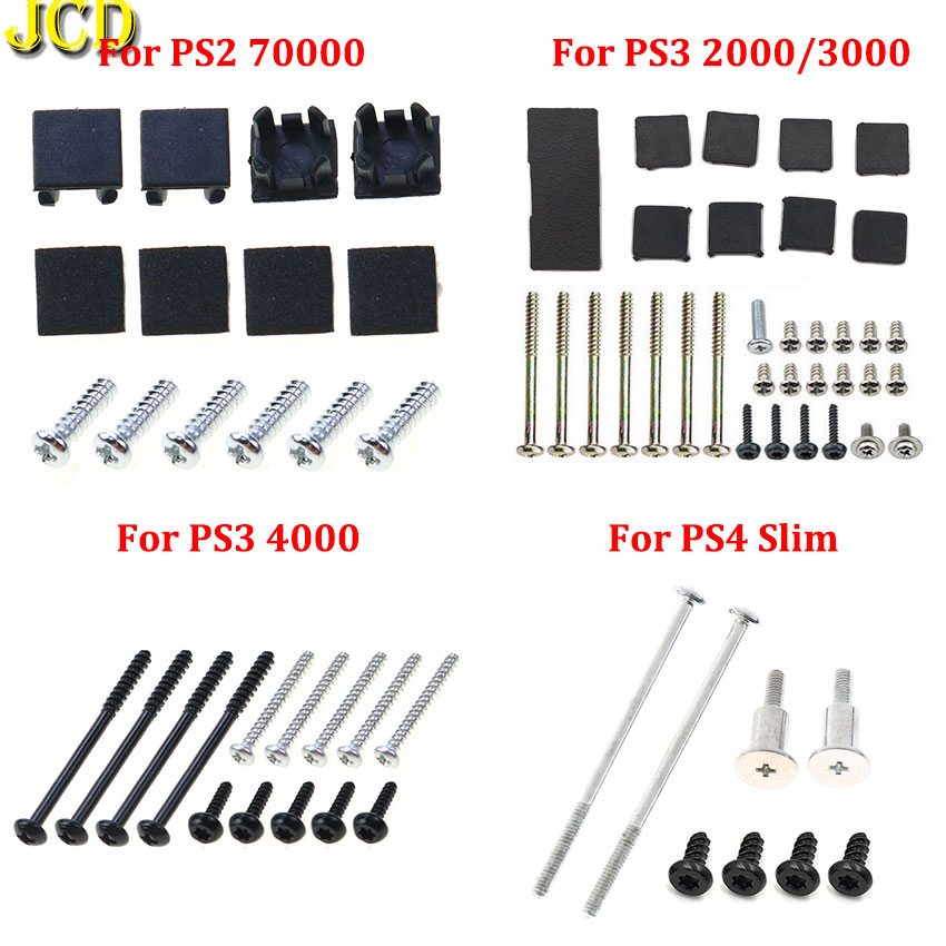 Party Games Playstation - JCD PS4 スリムネジネジキットフルセット黒プラスチックゴム足カバー PS3 スリム 2000