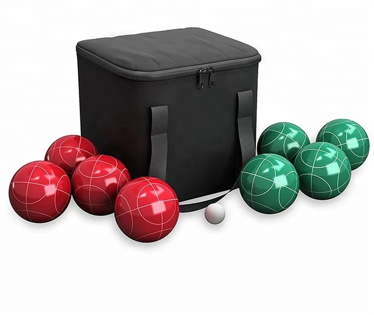 Bocce Ball Lawn - ボッチェボールセット 持ち運びやすいバッグ付き 107mm ボッチェボールセット 芝生ボウル 芝生ボウリングボール