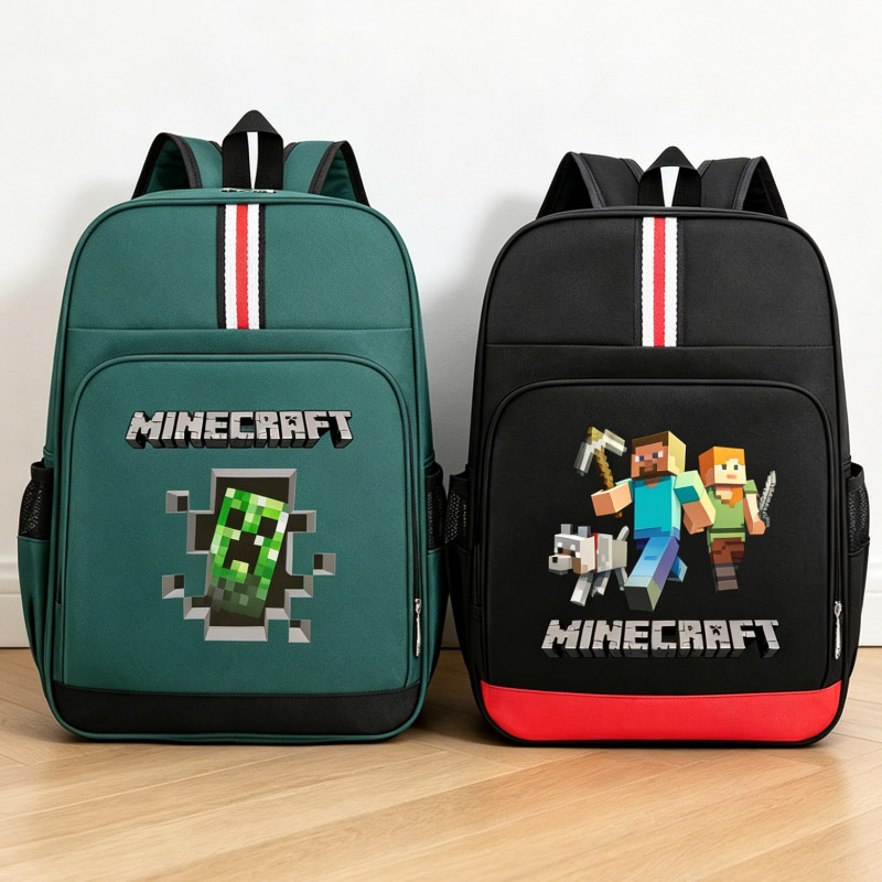 Party Games Minecraft - ピクセルゲームバックパック新しい漫画パターントランドセルMinecrafted男の子女の子ナップザック学生大容量ランドセル誕生日プレゼント