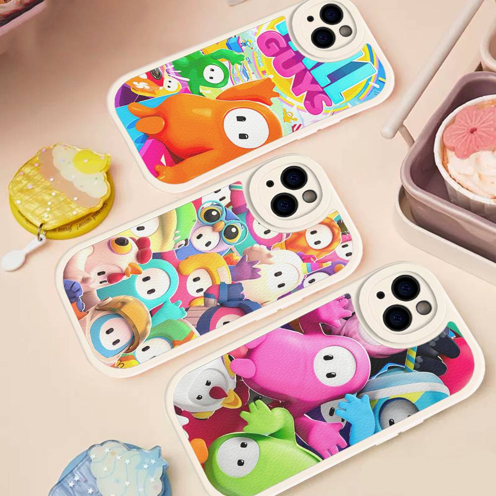 Party Games Phone - F-Fall G-Guys パーティーゲーム電話ケース ハードレザー iPhone 14