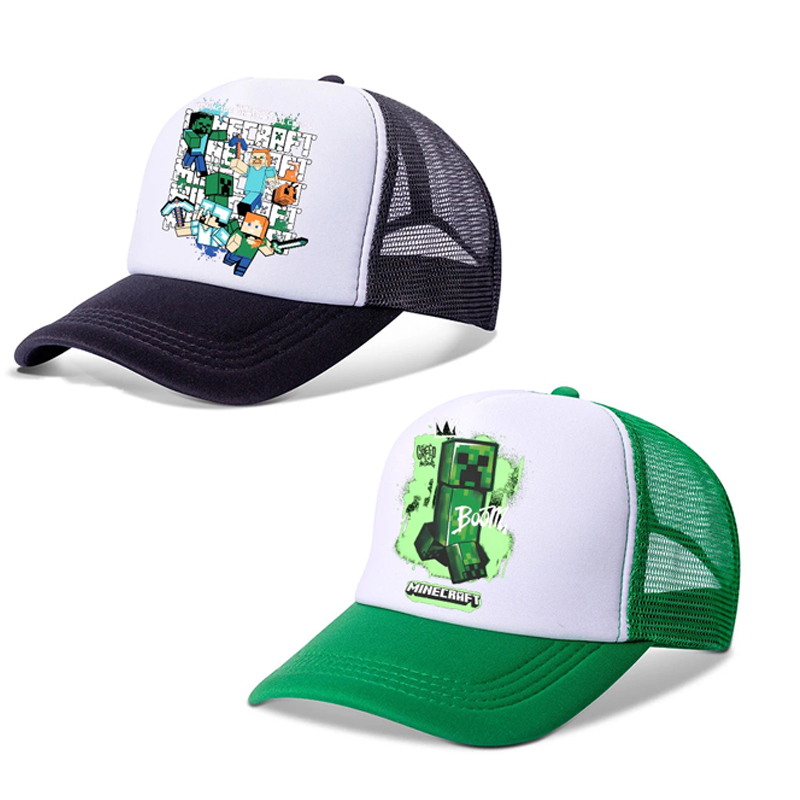 Party Games Minecraft - 新しいゲームテーマ帽子男野球帽男性日よけ日焼け止めキャップ Minecrafted ファッションヒップホップキャップレジャーネット帽子誕生日ギフト