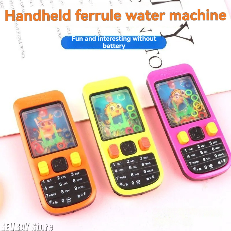 Party Games Phone - ランダムカラー携帯電話ウォーターリングゲーム カラフルなハンドヘルド電話ゲーム 子供用 誕生日パーティー用 子供 男の子