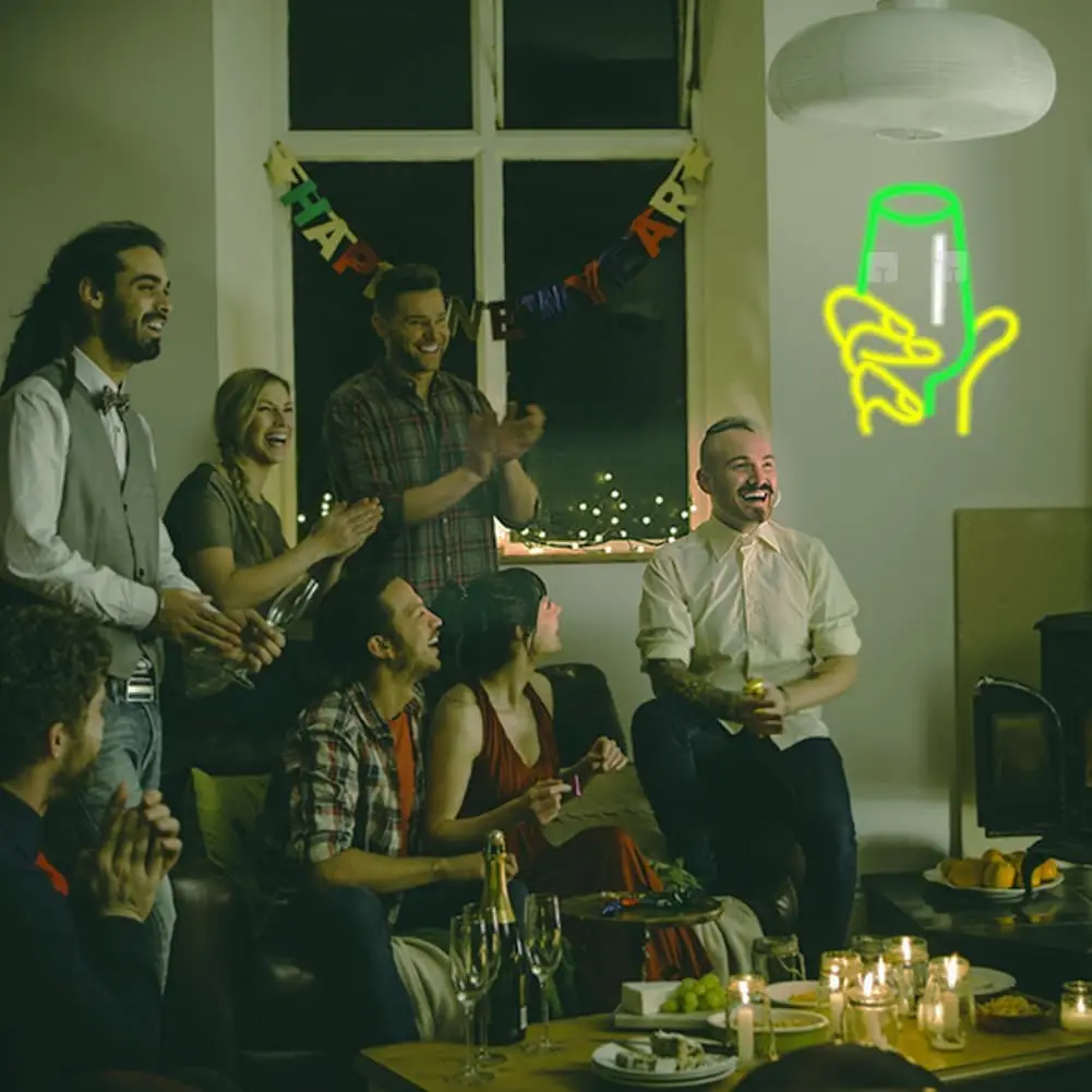 ワイングラス型LEDネオンサイン USB調光式ネオンライト  - Party Games Shop のレビューと価格