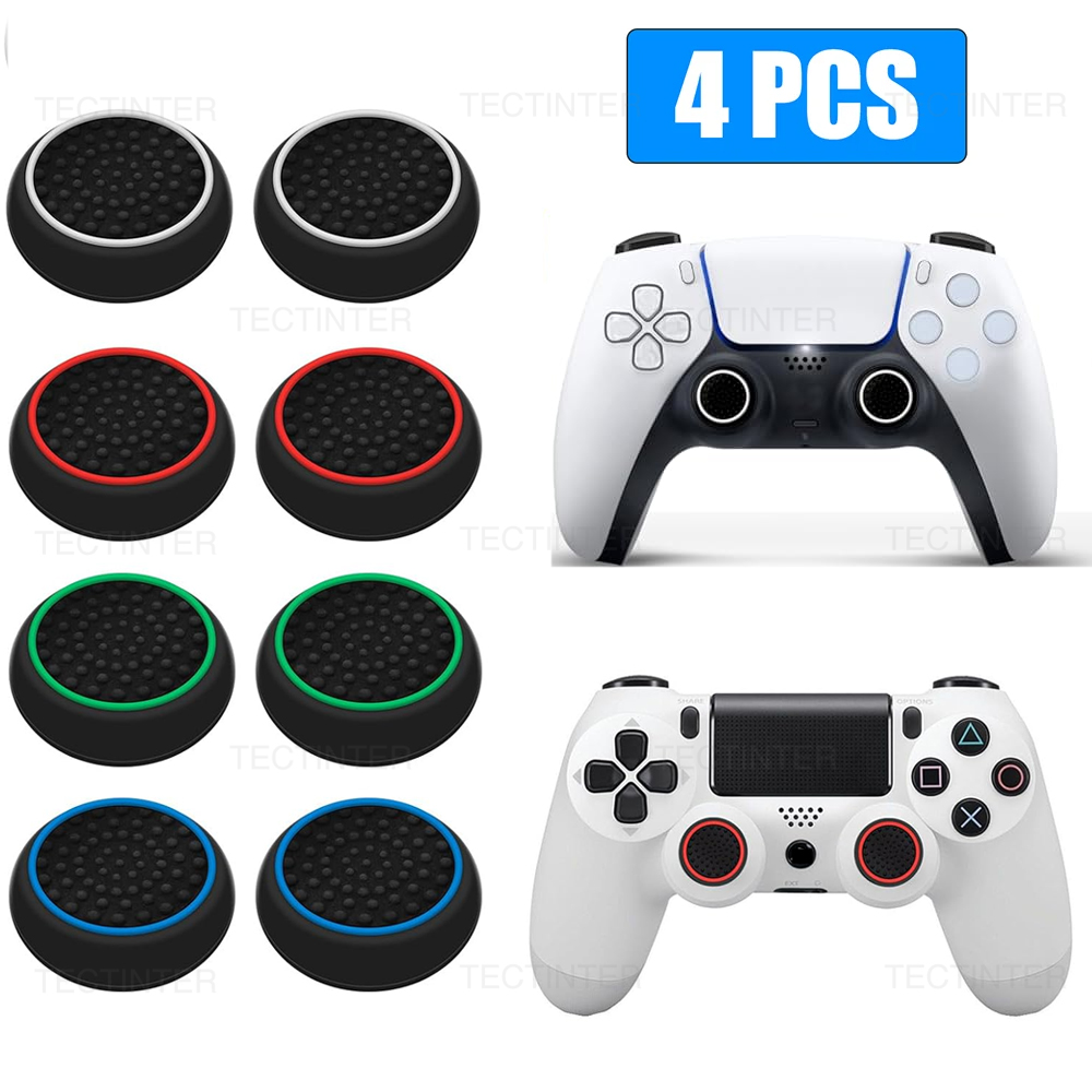 4 個のシリコン製アナログサムスティックグリップキャップ P - Party Games Playstation のレビューと価格
