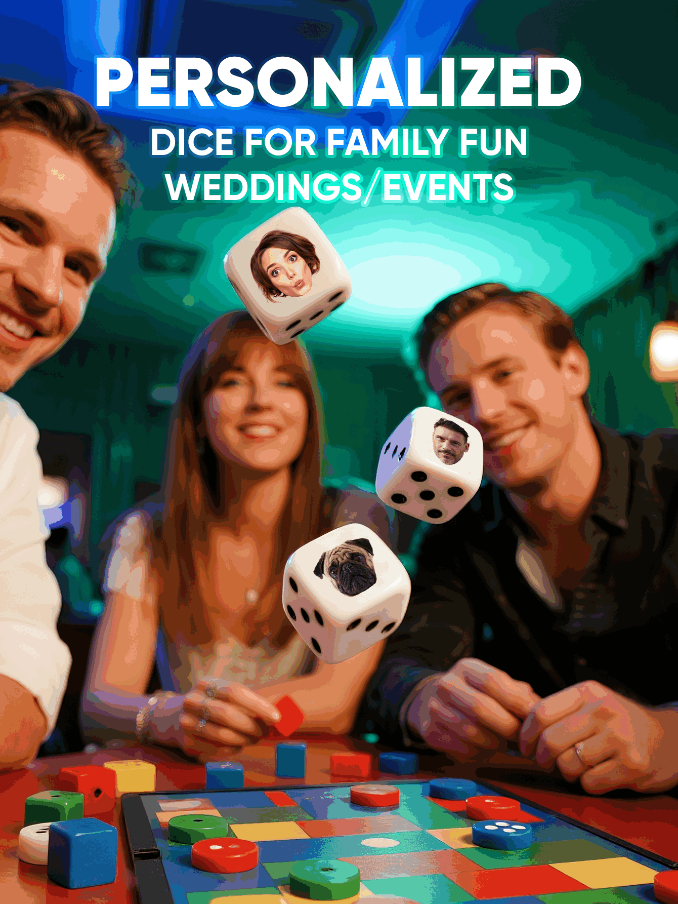 カスタムフェイスダイス　名入れダイス　面白いゲームダイス　パ - Party Family Games のレビューと価格