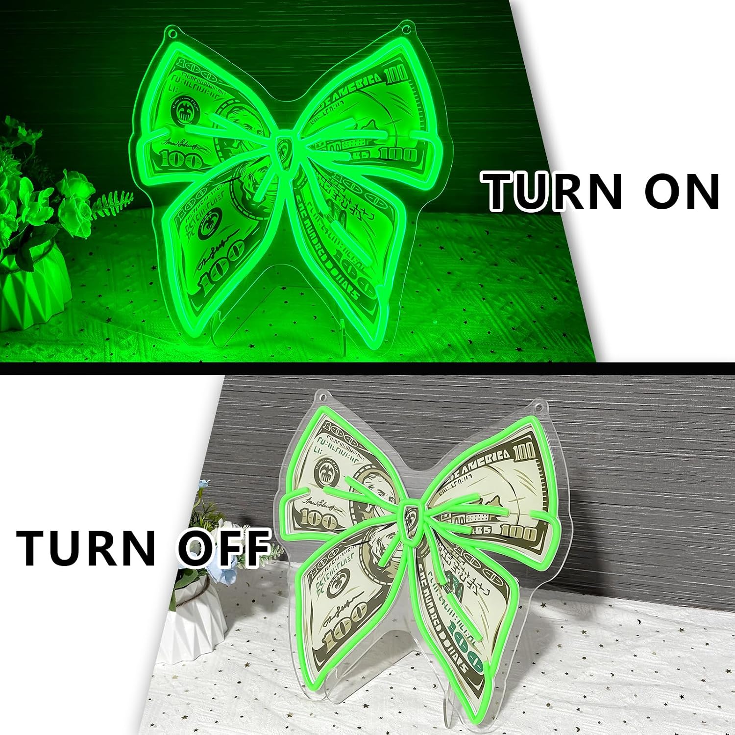 マネーネオンサイン USB電源 LEDネオンライト バー、ゲ - Party Games Shop のレビューと価格