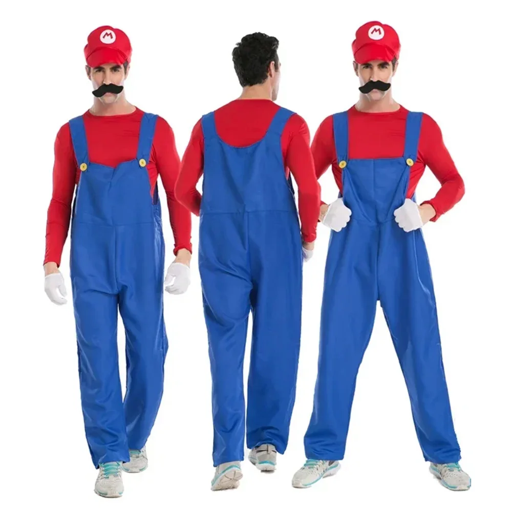 カップルスーパーブラザー配管工ストラップパンツ女性と男性のた - Party Games Mario のレビューと価格
