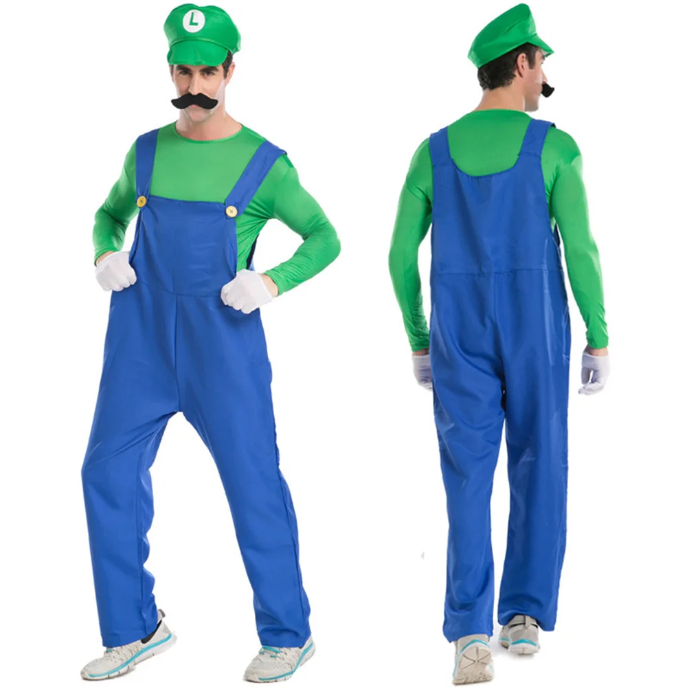 カップルスーパーブラザー配管工ストラップパンツ女性と男性のた - Party Games Mario のレビューと価格