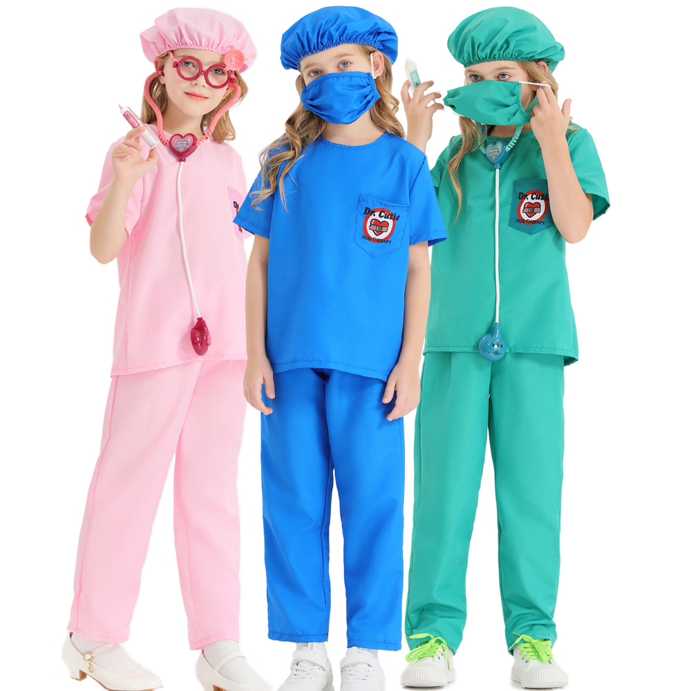 3 色ユニセックスキッズハロウィンナースドクター衣装子供手術 - Kids Party Games のレビューと価格