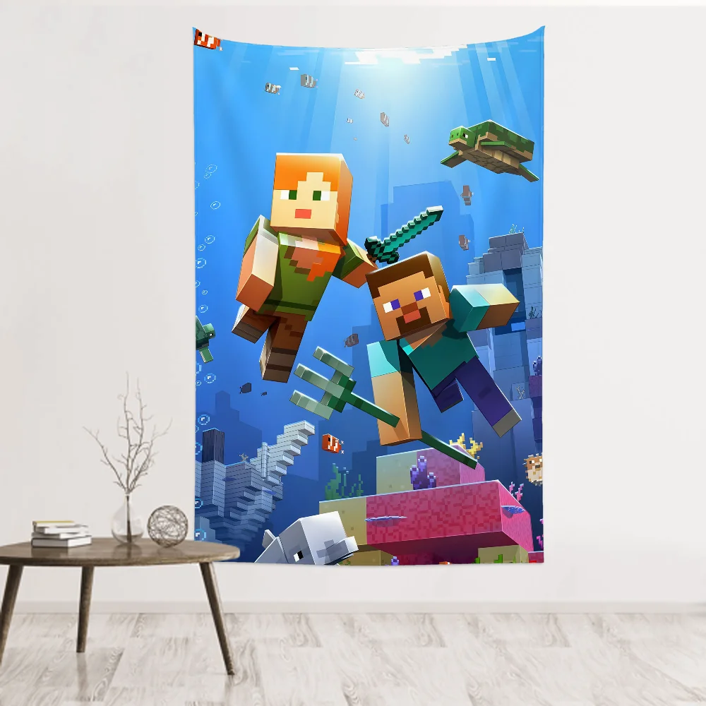 アニメゲーム HD M-MinecraftS タペストリー  - Party Games Minecraft のレビューと価格