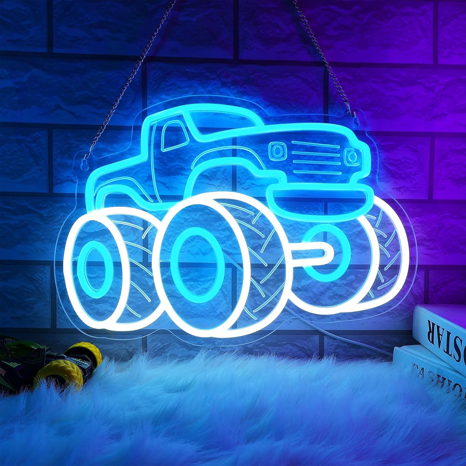 トラックネオンサイン USB調光式LEDネオンライトサイン  - Party Games Shop のレビューと価格