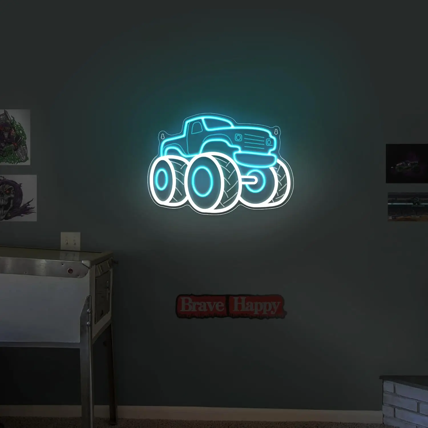 トラックネオンサイン USB調光式LEDネオンライトサイン  - Party Games Shop のレビューと価格