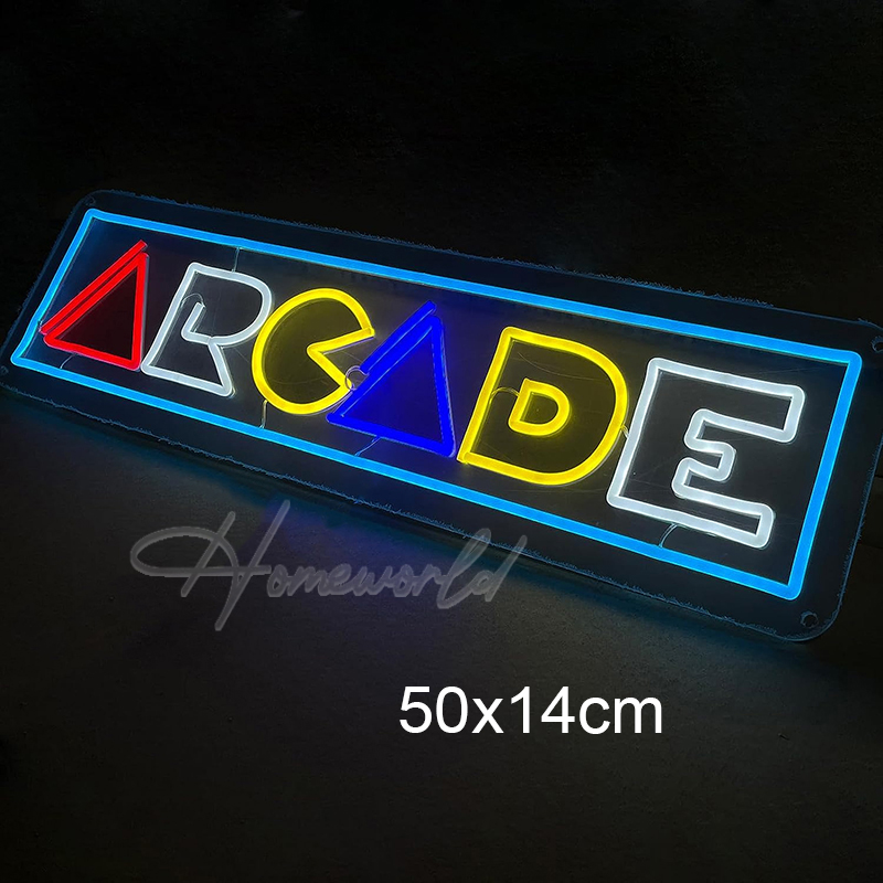 アーケードLEDネオンサイン,壁の装飾,ゲームルームのハンド - Party Games Shop のレビューと価格