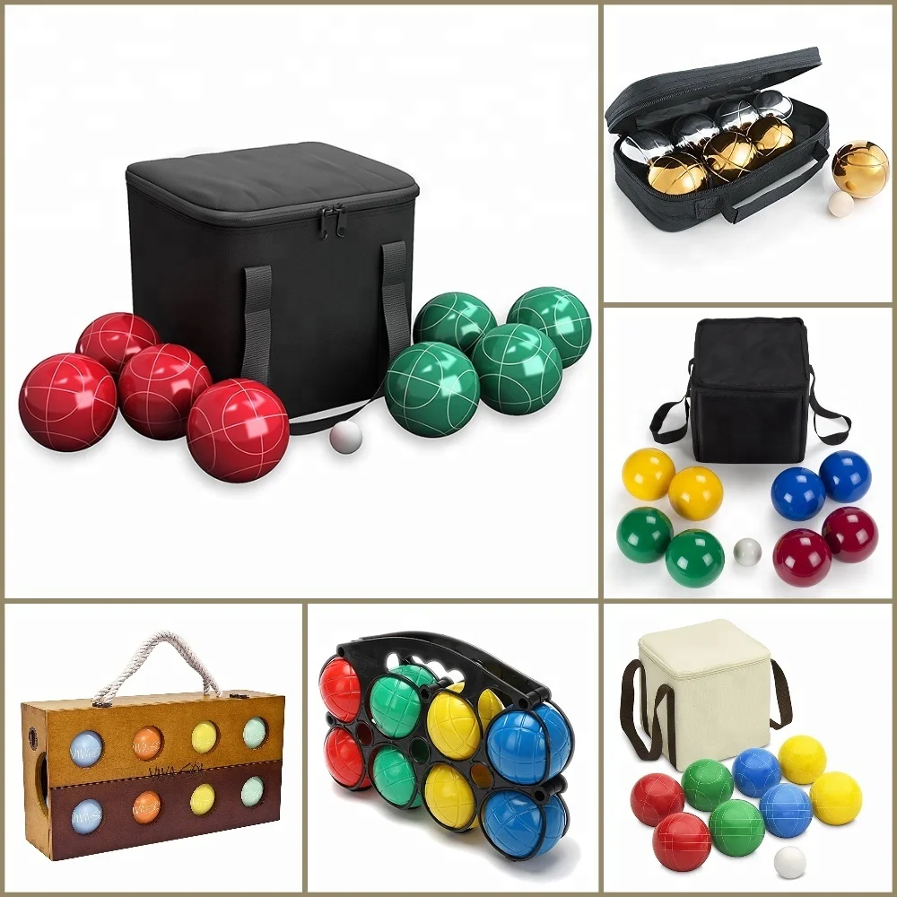 ボッチェボールセット 持ち運びやすいバッグ付き 107mm  - Bocce Ball Lawn のレビューと価格