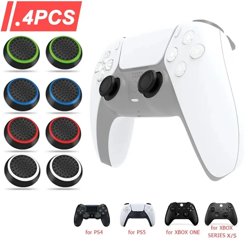 4 個のシリコン製アナログサムスティックグリップキャップ P - Party Games Playstation のレビューと価格