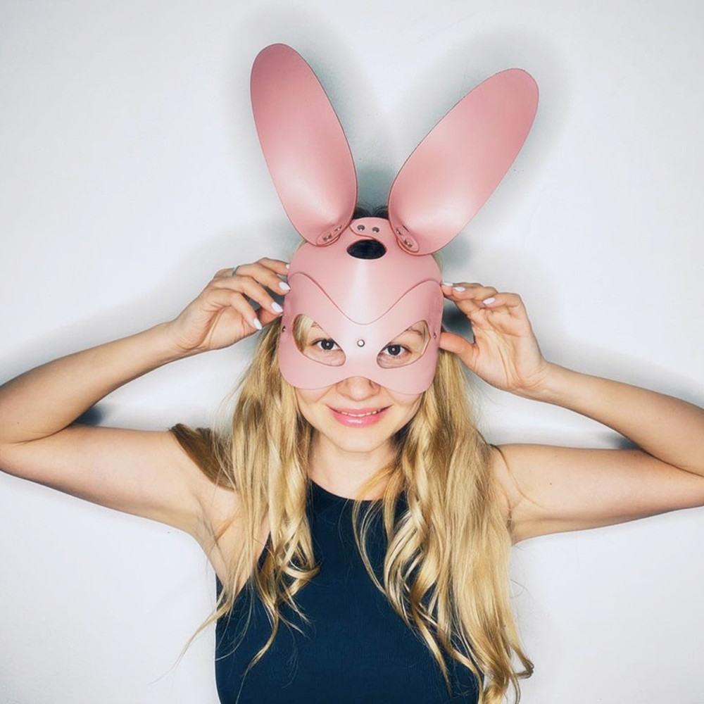 バニーマスク ウサギ耳ハーフマスク 女性用 ピンク PUレザ - Party Games Bunny のレビューと価格