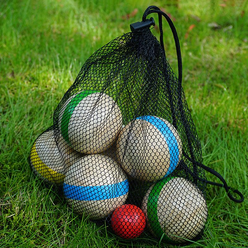 7個入り木製ボッチボール スポーツ遊び場用ボール 芝生屋外用 - Bocce Ball Lawn のレビューと価格