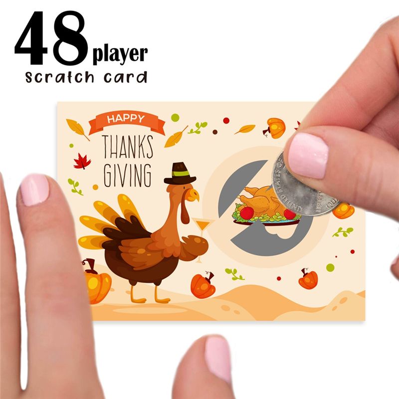 AT84-感謝祭パーティー用スクラッチゲーム ターキーカード - Party Games Using Cards のレビューと価格
