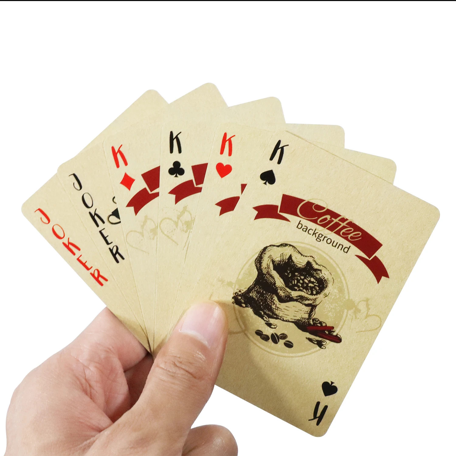 コーヒー用の紙のトランプ,クラシックなポーカーカード,レトロ - Book Party Games のレビューと価格