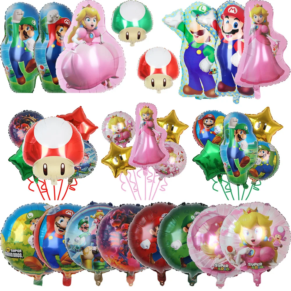 漫画マリオブラザーズバルーンセットマリオルイージゲームテーマ - Party Games Mario のレビューと価格