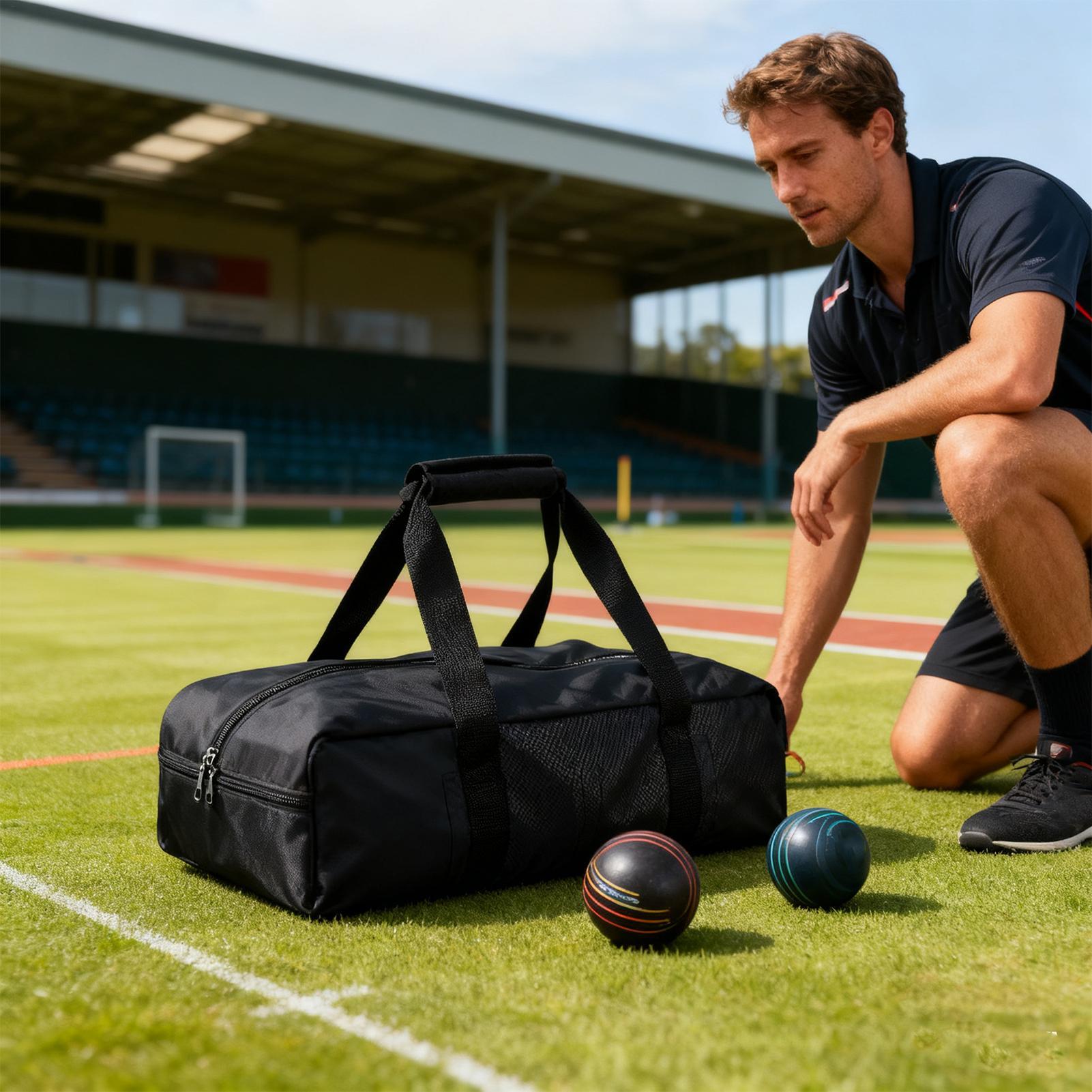 スポーツボールバッグ 防水トート ダブルジッパー 高耐久 ボ - Bocce Ball Lawn のレビューと価格