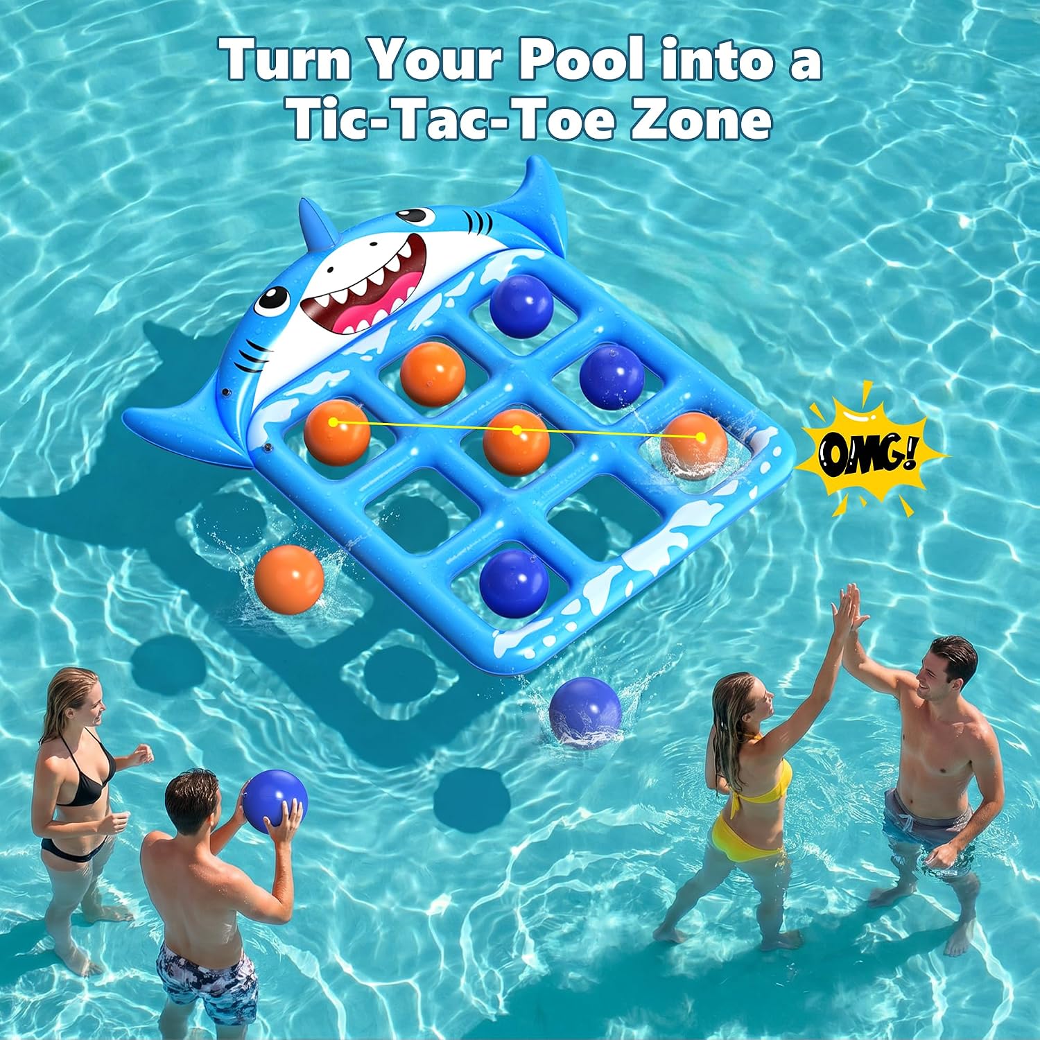子供と大人のためのプール玩具ゲーム、72インチx54インチの - Party Family Games のレビューと価格