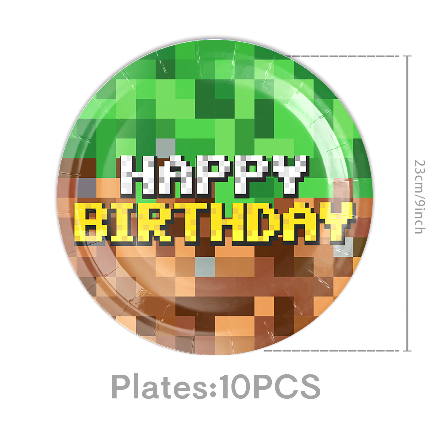 Minecraftテーマの誕生日パーティー用品使い捨て食器セ - Party Games Minecraft のレビューと価格