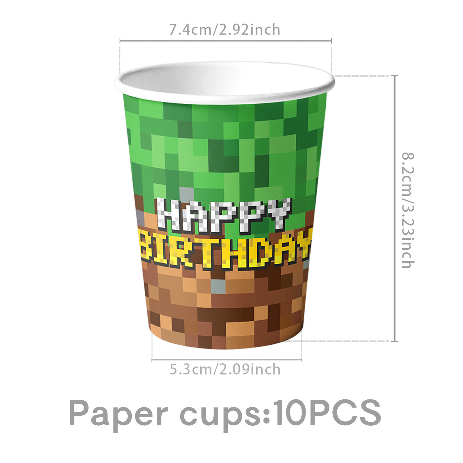 Minecraftテーマの誕生日パーティー用品使い捨て食器セ - Party Games Minecraft のレビューと価格
