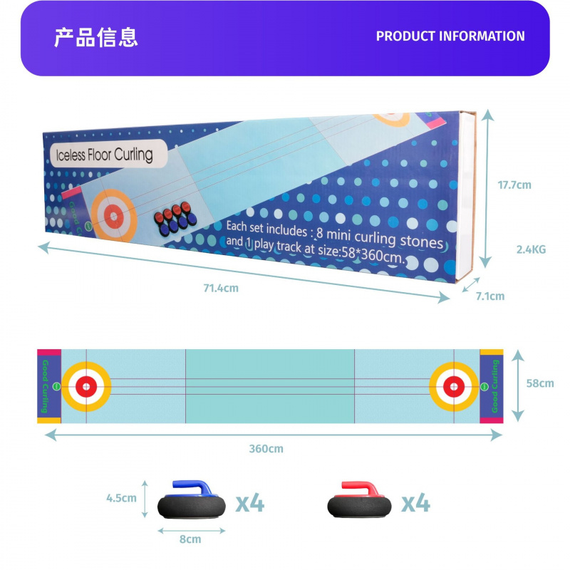カーリングゲームセット 屋内デスクトップボールゲーム 卓上ス - Party Family Games のレビューと価格