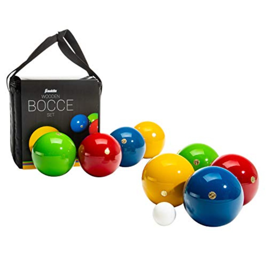 ボッチェボールセット 木製ボール8個とパリーノ1個 ビーチ、 - Bocce Ball Lawn のレビューと価格