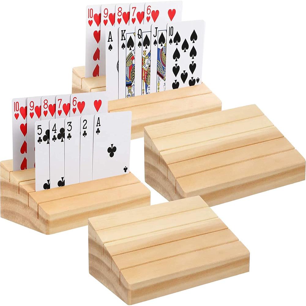 ハンズフリー木製プレイカードホルダー、ボードゲームポーカーシ - Book Party Games のレビューと価格
